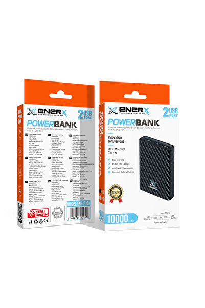 ENERX ENR-P10A 10000 mAh 1.0 Amper Powerbank Beyaz