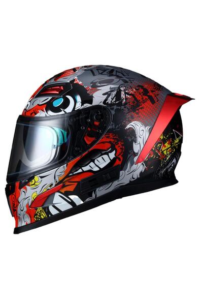 Sway 817 Red Beast Full Face Motosiklet Kaskı