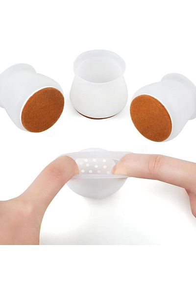 Yenigeldi 4 bucăți (3 cm-3,5 cm) tobe de scaun din silicon translucid