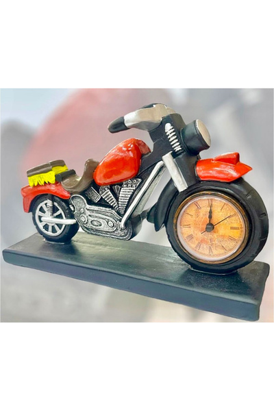 Sensoria Polyester Masa Üstü Motosiklet Masa Saati Lüks Hediyelik Süs Eşyası