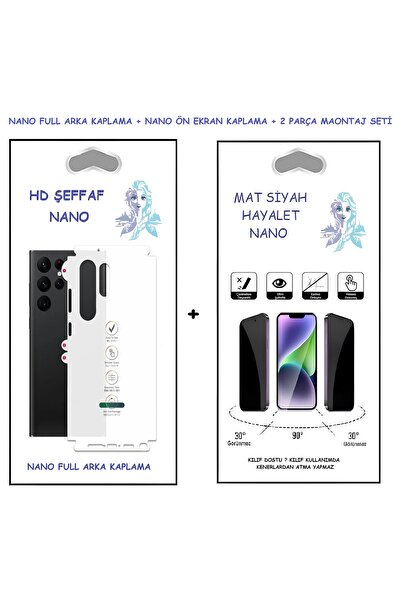 Xiaomi Mİ 14 ULTRA HAYALET Nano Ekran Koruyucu + FULL Arka Kaplama Ultra İNCE Esnek Hd Şeffaf