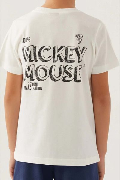 Minnie Mouse D4883 Beyond Boy's Set - Μπλουζάκι και σορτς με άδεια λευκό