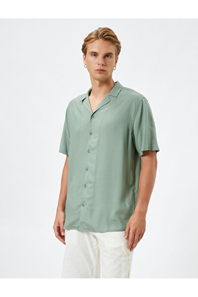 Koton Basic ing rövid ujjú lehajtható gallér Ecovero® viszkóz