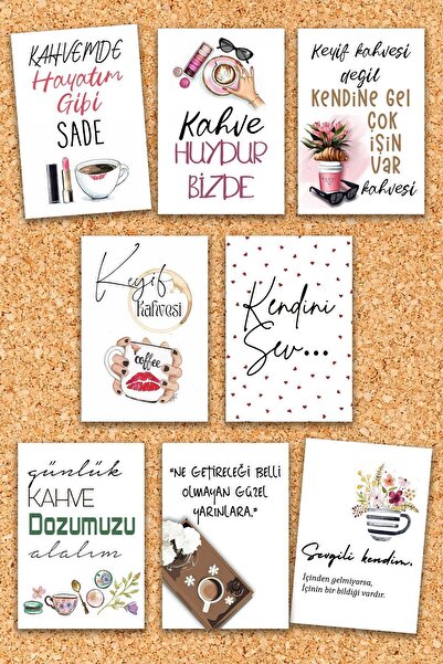 Pankart Evi Set de carduri de prezentare pentru culoarea cafelei 8 piese - De...