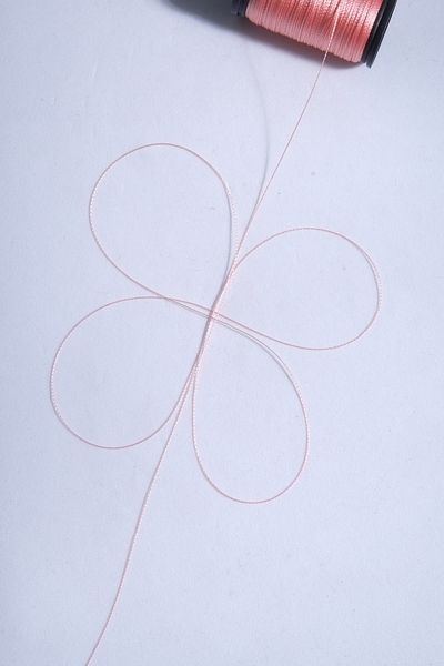 Eskişehir hobi sanat 0,2 mm 30 μέτρα χάντρες προσευχής σχοινί σομόν χρώματος (πιο λεπτό σχοινί χάντρες προσευχής)