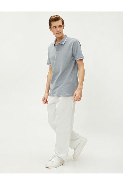 Koton Polokošile Slim Fit s krátkým rukávem na knoflíky
