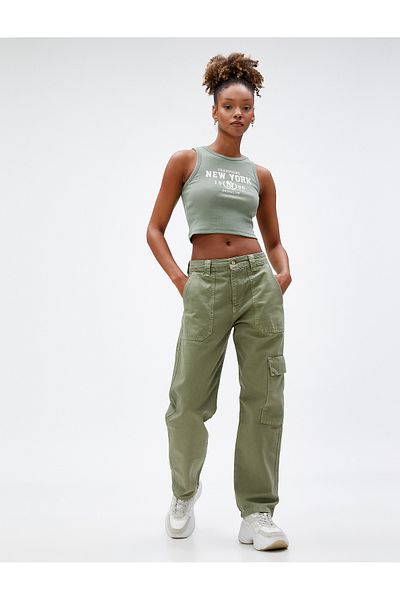 Koton Cargohose aus Baumwolle mit großem Taschendetail