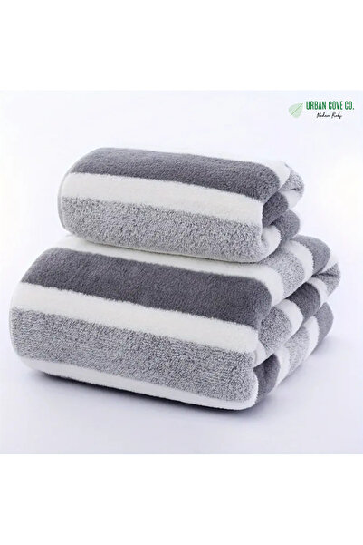 UrbanCove Co Ultra-Soft, Skin-Friendly, Fast-Drying, Super-Absorbent, Set of 2 Bath Towels and Face Towels
