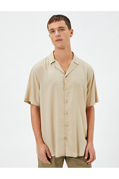 Koton Basic ing rövid ujjú lehajtható gallér Ecovero:bejegyzett: viszkóz