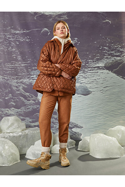 Koton Şahika Ercümen Oversize Quilted Jacket - Με Τσέπες
