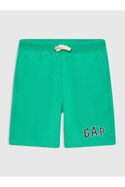 GAP Erkek Çocuk Yeşil Logo Havlu Kumaş Şort