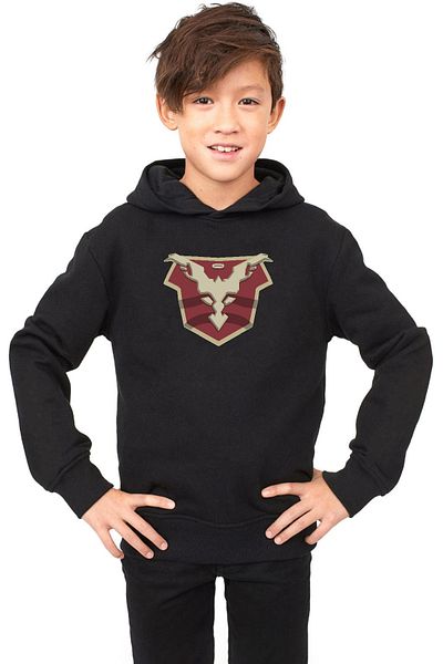 Tshirthane Детски суичър с качулка Jupiters Legacy Utopian Chest - черен, 3 л