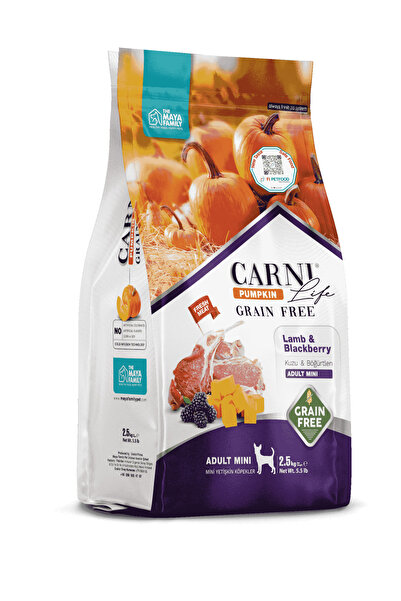 CARNİ LİFE PETLOVEBUTİK PUMPKIN TAHILSIZ KÖPEK KUZU & BÖĞÜRTLEN 2.5KG YETİŞKİ...