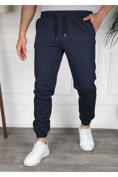 FİTGO Чоловічі гумові штанини, сині, 2 нитки, спортивні штани