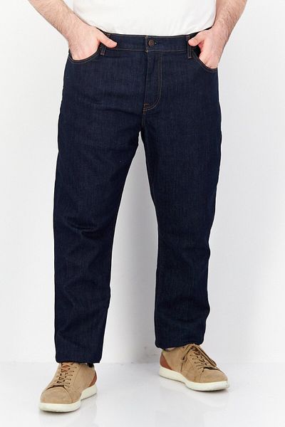 Tommy Jeans Men Straight Fit Stretchable Washed Denim Jeans, Dark Blue