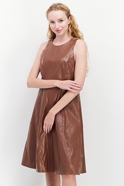 INC Women Plain Midi Dress, Brown