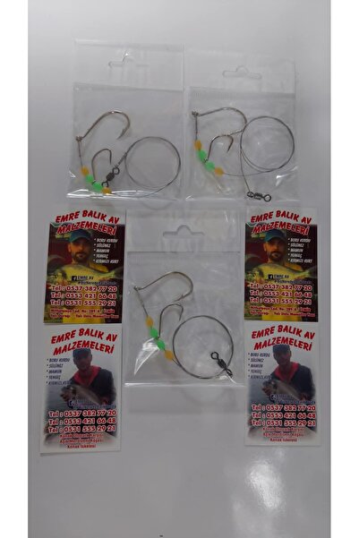 EmreAv Çelik Telli Lüfer Kofana Levrek Granyoz Takımı 1 Adet