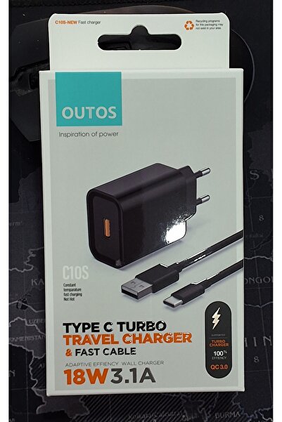 OUTOS TYPC TURBO TRAVEL HIZLI ŞARJ ALETİ c10s