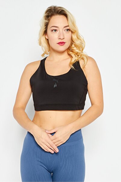 Puma Women Brand Logo Non Padded Sports Bra, Black