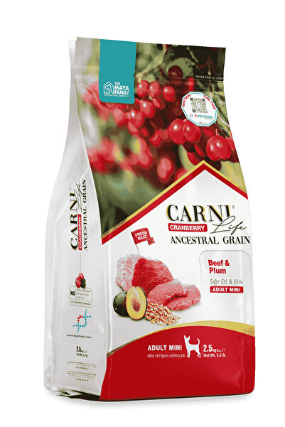 CARNİ LİFE PETLOVEBUTİK CRANBERRY ANCESTRAL GRAIN KÖPEK SIĞIR & ERİK YETİŞKİN...