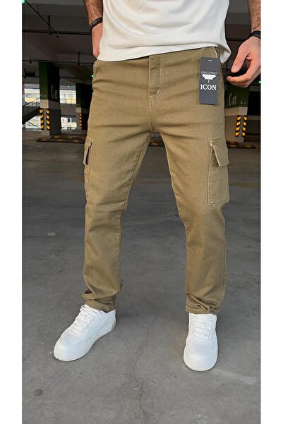 viking's line Kargo Baggy Açık Yeşil Jean