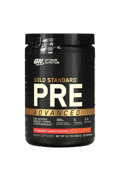 Optimum Nutrition جولد ستاندارد بري أدفانسد، دايقويري الفراولة والمانجو، 20 مشروبًا