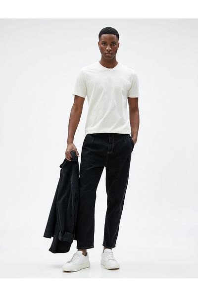 Koton Weite Denim-Hose mit lockerer Passform – Steve Jean