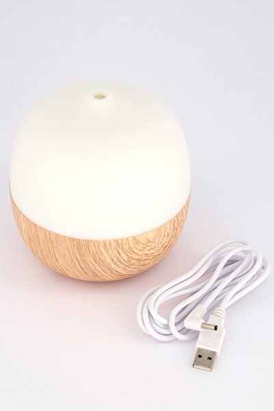 Muy Mucho موزع بقاعدة خشبية 120 مل، أبيض وبني