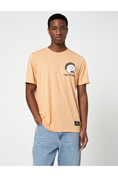 Koton Koszulka Rick And Morty z okrągłym dekoltem i licencjonowanym nadrukiem