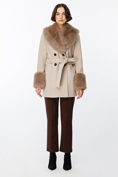 Ekol Sheepskin Coat with Collar and Sleeves