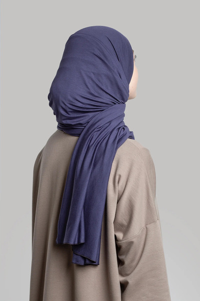 Lemaye bumbac moale Şal - Albastru denim