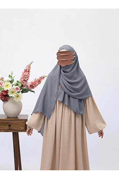 Lemaye Σάλι μεγάλου μεγέθους Cazz Crepe - Γκρι