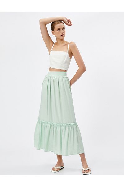 Koton Women's Skirt 3SAK70091UW Green Green