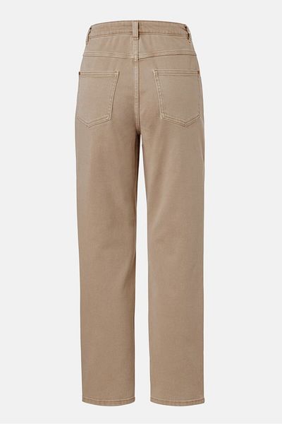 Tchibo Women Regular Fit Stretchable Girlfriend Jeans, Beige