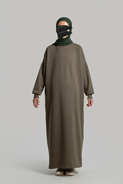 Lemaye Spor Sweat Elbise - Adaçayı