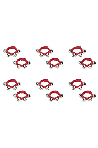 JWIN BZ-402S 6'lı Bilek Zili Orff - Ritim Aleti Seti - Kırmızı