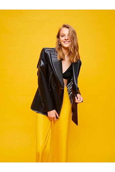 Nocturne Püskül Detaylı Suni Deri Ceket