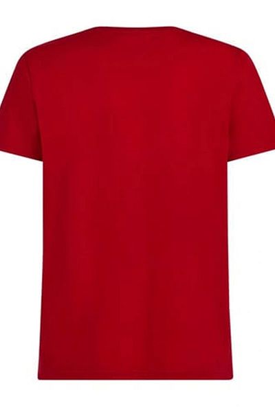 Tommy Hilfiger Men's Red T-Shirt with Logo