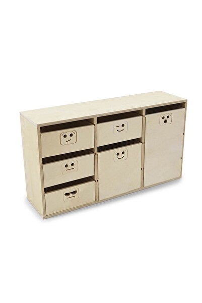 NATURKIDZ My Emoji Ahşap Oyuncak Düzenleyici 6 Lı