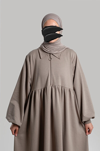 Lemaye Vizon Hijab Sweat Elbise