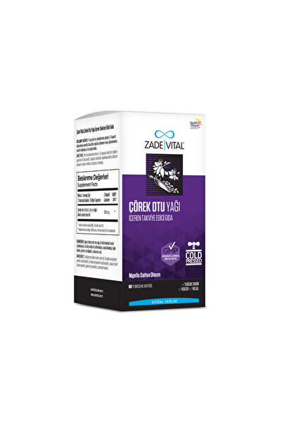 Zade Vital 900 Mg 60 Kapsül Çörek Otu Yağı