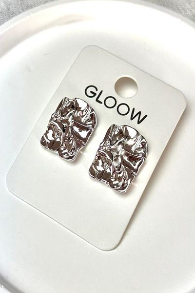 DEMOKAN Women's Earrings 3cm Rectangular Plate Tarnish-Free Earrings