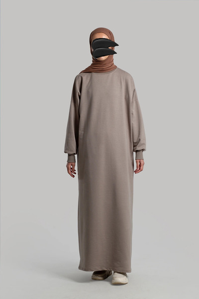 Lemaye Spor Sweat Elbise - Vizon