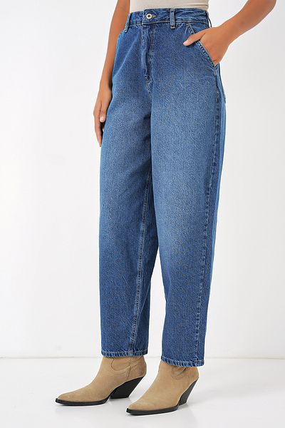 Bigdart 6688 Dámske Baggy Jeans s vysokým pásom - námornícka