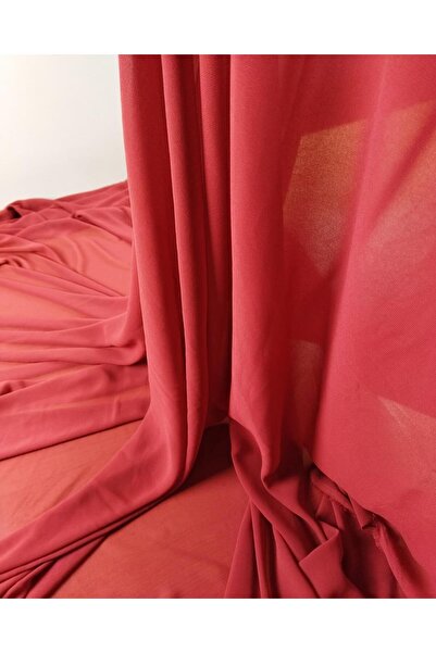 Kumaş Parça Шифон кольору черепиці - ширина 140 см x довжина 200 см