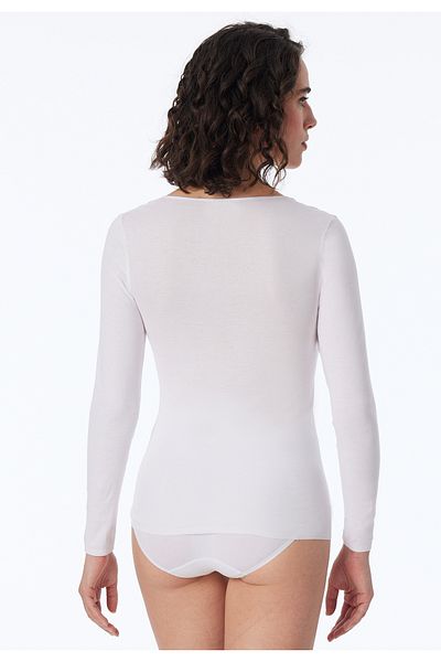 Schiesser Longsleeve Feinripp - Luxury Unterhemd Shirt Langarm