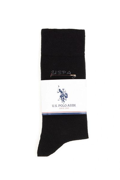 U.S. Polo Assn. Мъжки дълги черни чорапи U.S. Polo Assn Regular Fit, чифт от 5 броя (Ozse Clothing)