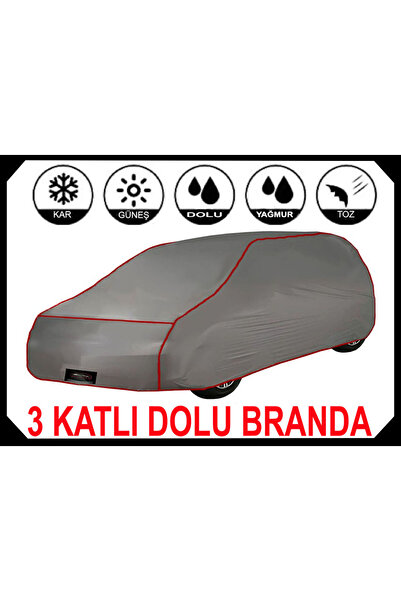 DUUCARS 3 Katlı Dolu Darbe Koruyucu HYUNDAİ İ20 Araba Brandası oto branda araba çadırı