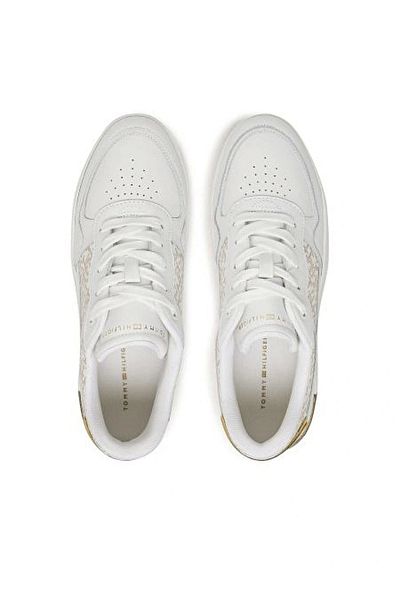 Tommy Hilfiger Lux Court Sneaker Monogram Women's White Sneaker Fw0Fw083810K4