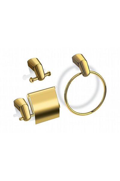 İSAOĞLU YAPI Gold Bathroom Accessory Set